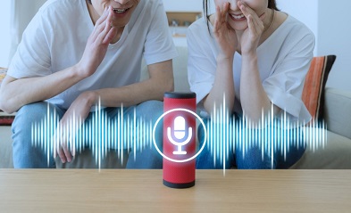 创新及科技解决方案图片：Speech Recognition, Text-to-Speech, Natural Language for Call Centres, Voicebots, Speech Analytics, Voice Chatbots, and Conversational AI